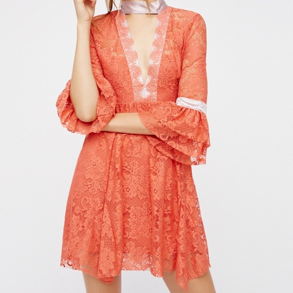 Free People Dresses & Skirts - Free People Gilded Lace Mini Dress NWT